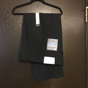 Haggar Flat Front Black Dress Pants